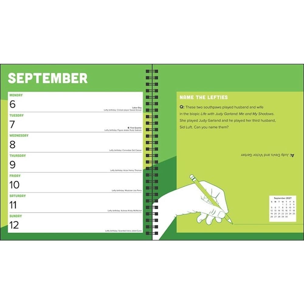 Left Handers 2027 Engagement Planner Fourth Alternate Image
