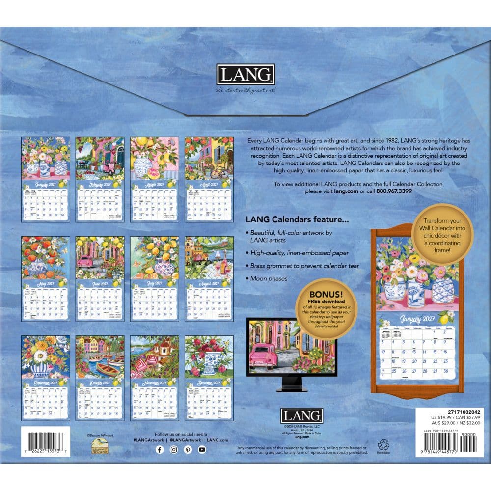 Ciao Bella Special Edition 2027 Wall Calendar First Alternate Image