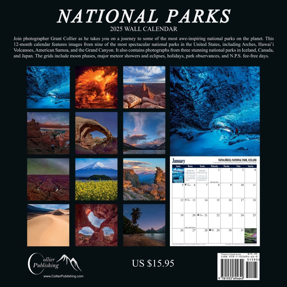 National Parks 2025 Wall Calendar First Alternate Image