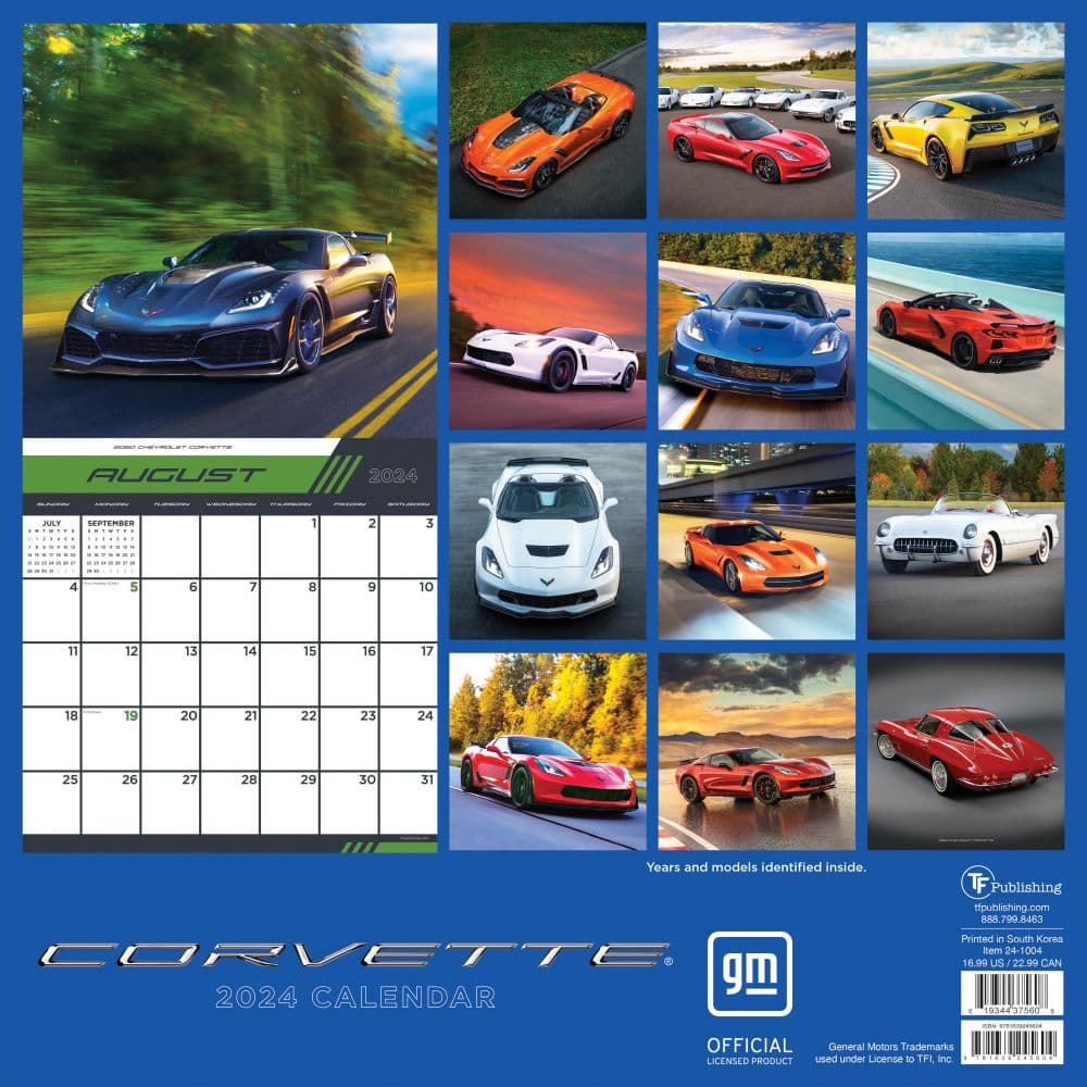 Corvette 2024 Wall Calendar