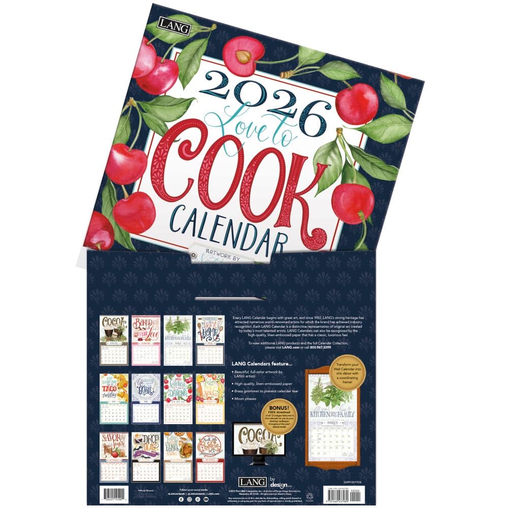 Love to Cook 2026 Wall Calendar by Nicole Tamarin_ALT3