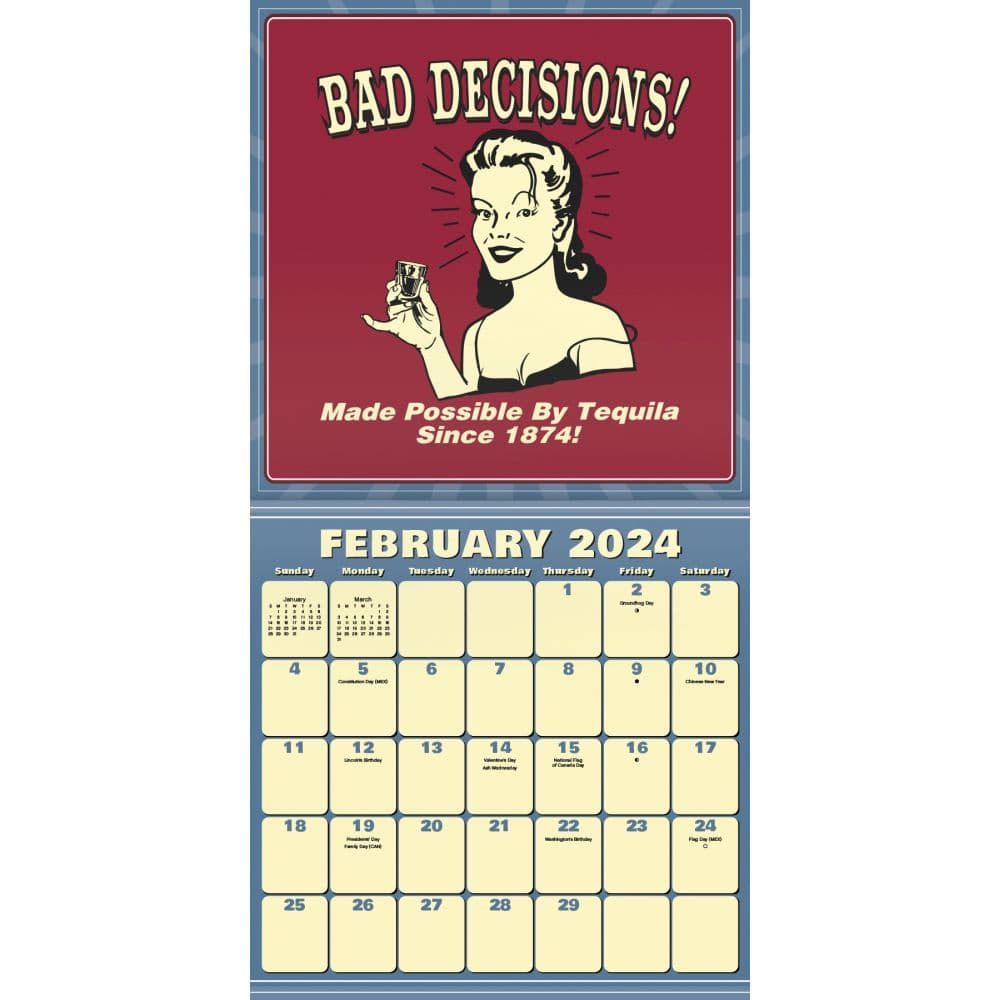 Retro Spoof 2024 Wall Calendar