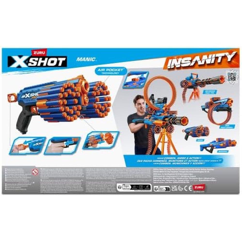 X-Shot Insanity Manic Dart Blaster Sixth Alternate Image