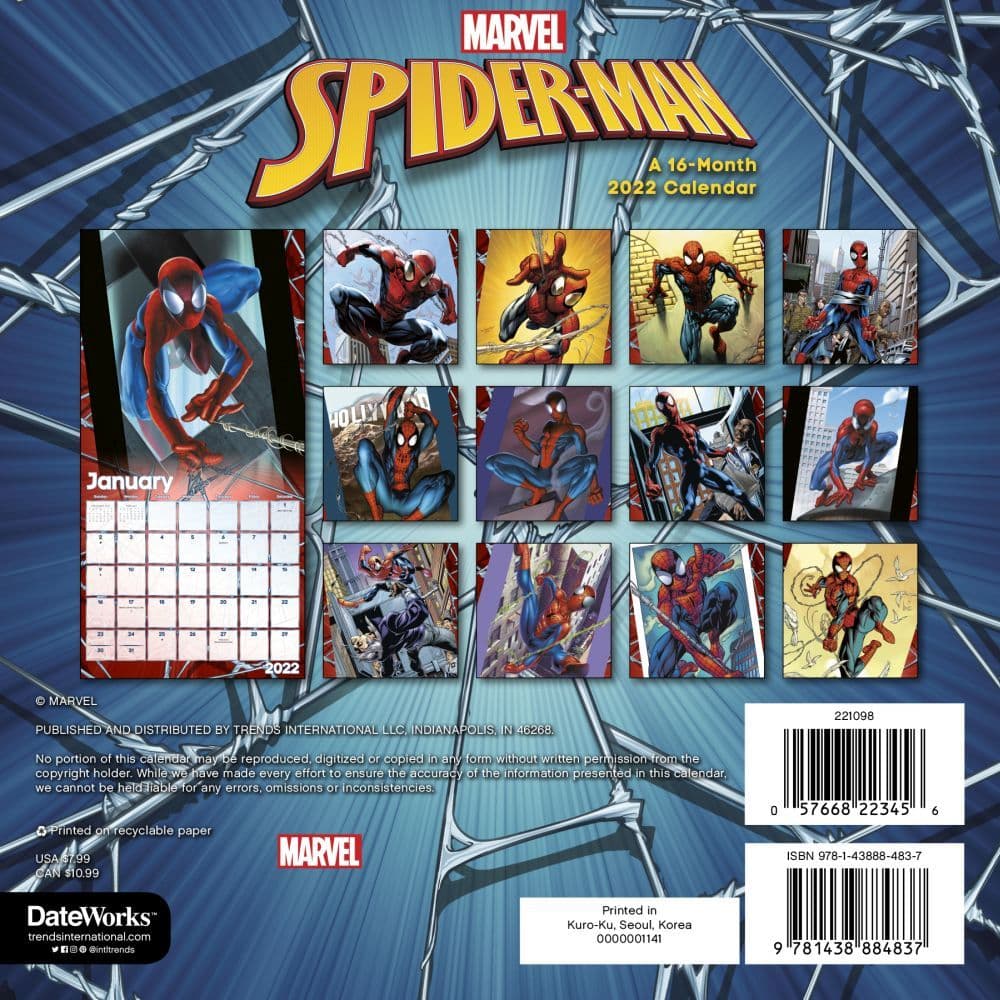 New Spiderman Calendar 2022 Photos Hbsrry Plant Calendar 2022