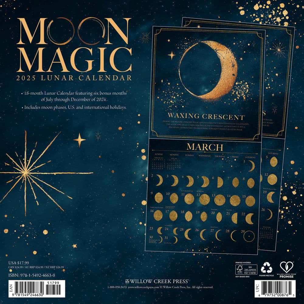 Moon Magic 2025 Wall Calendar Alt1