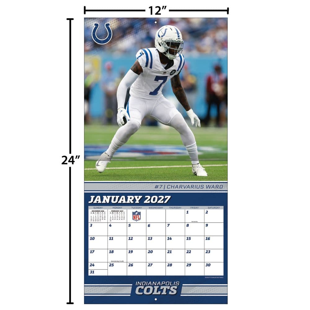 NFL Indianapolis Colts 2027 Wall Calendar Fourth Alternate Image