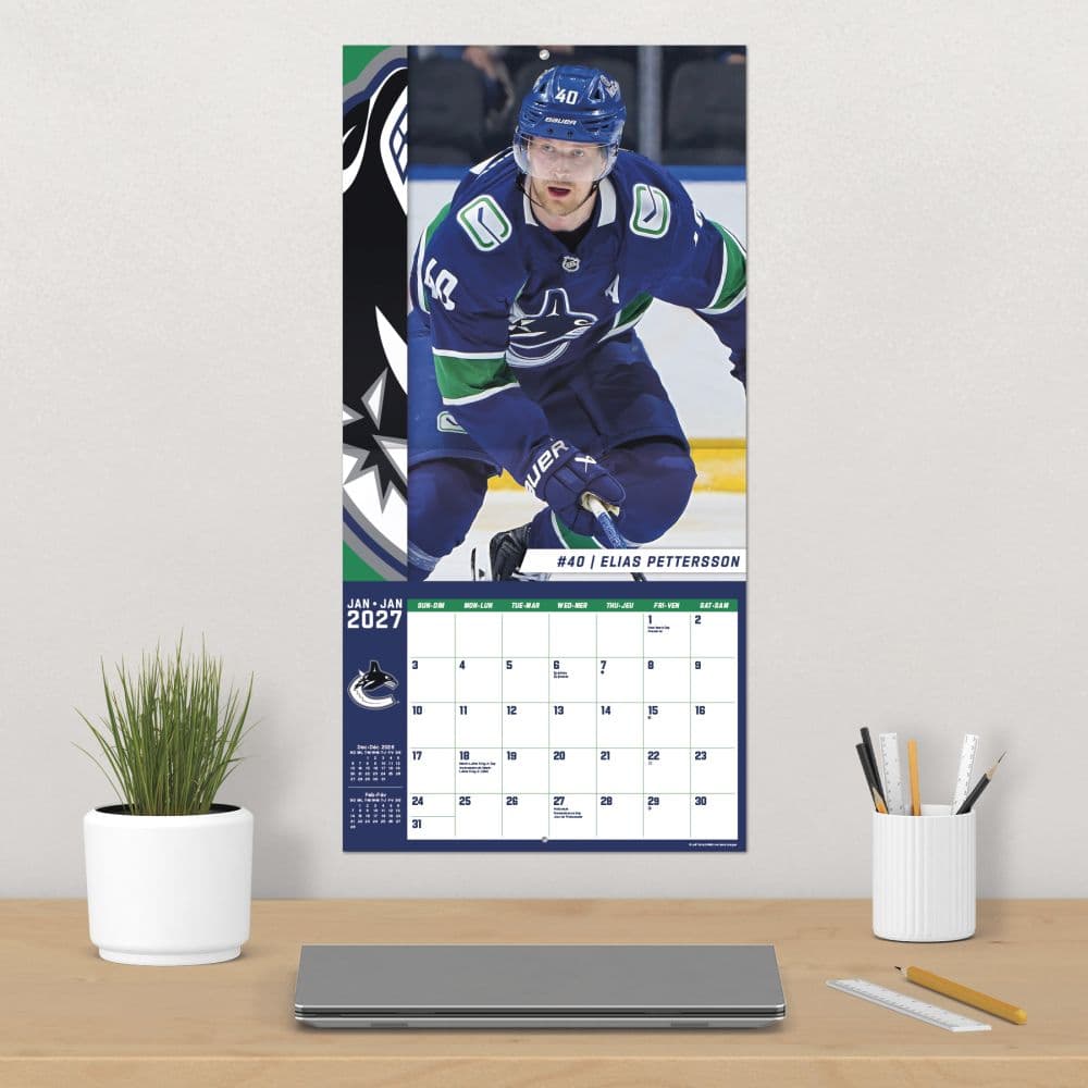 Vancouver Canucks Bilingual French 2027 Wall Calendar Fourth Alternate Image