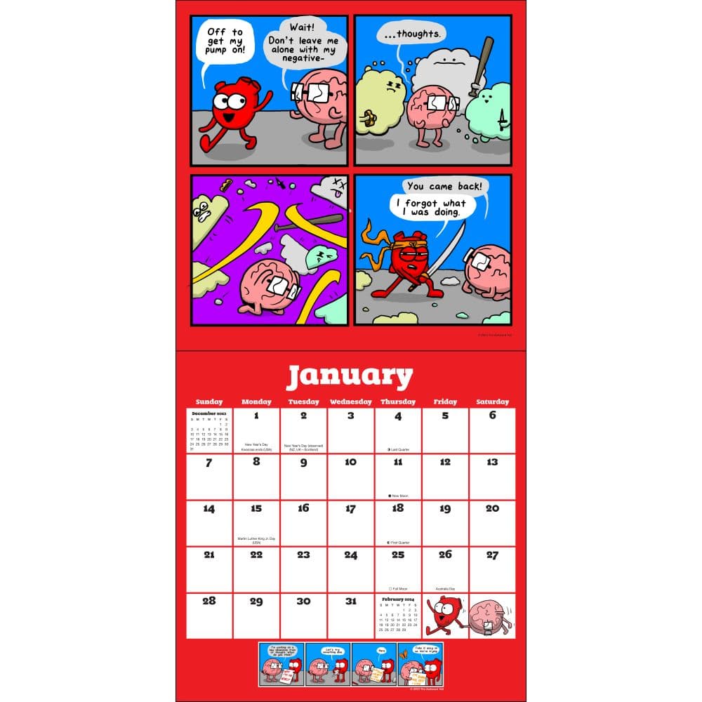 Heart and Brain 2024 Wall Calendar