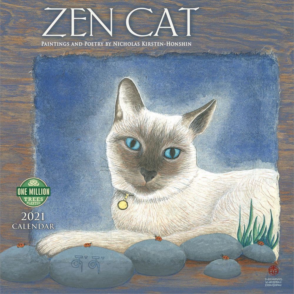 Zen Cat Wall Calendar - Calendars.com