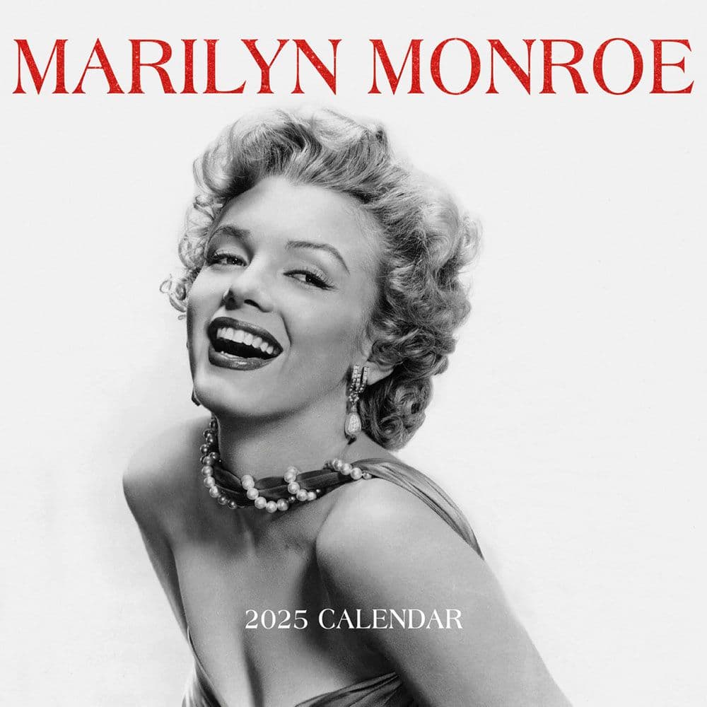 Marilyn Monroe Black and White 2025 Mini Wall Calendar Main Image