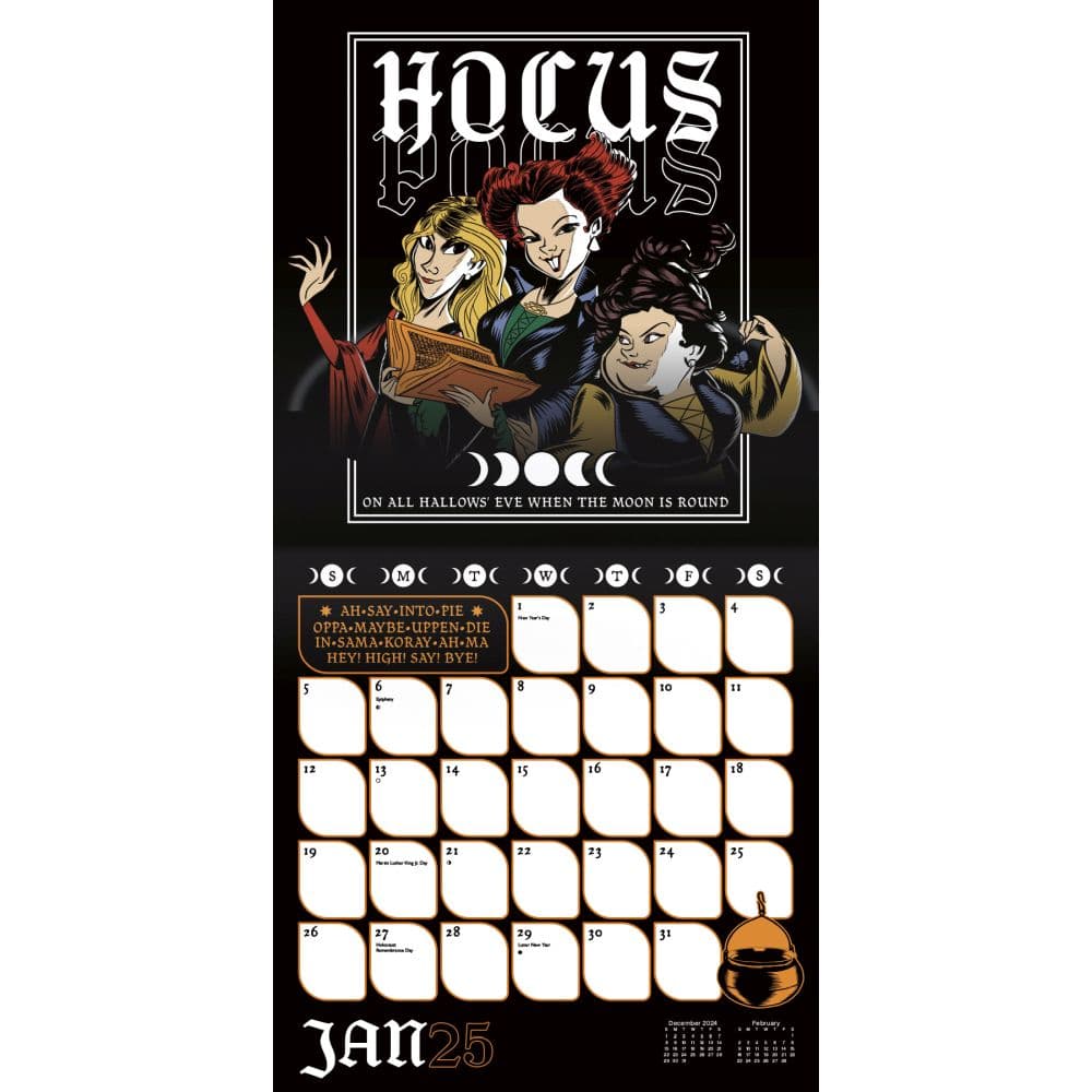 Hocus Pocus 2025 Wall Calendar Alt2