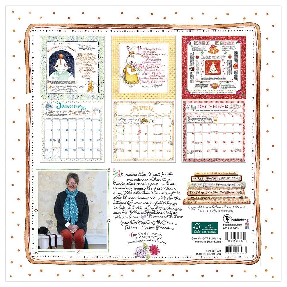 Susan Branch Heart Of The Home 2022 Wall Calendar Calendars Com