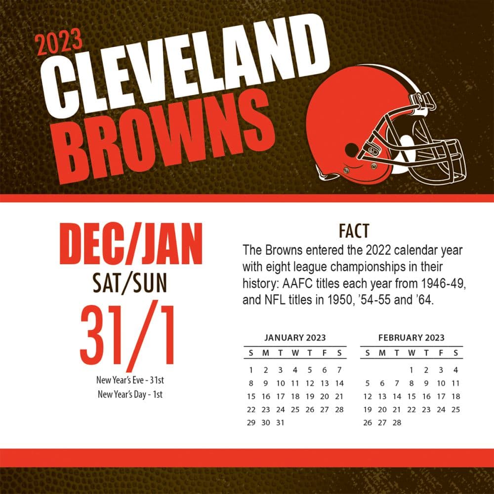 Cleveland Browns 2023 Desk Calendar - Calendars.com