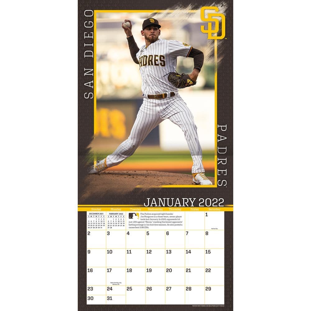 San Diego Padres 2022 Schedule Mlb San Diego Padres 2022 Wall Calendar - Calendars.com