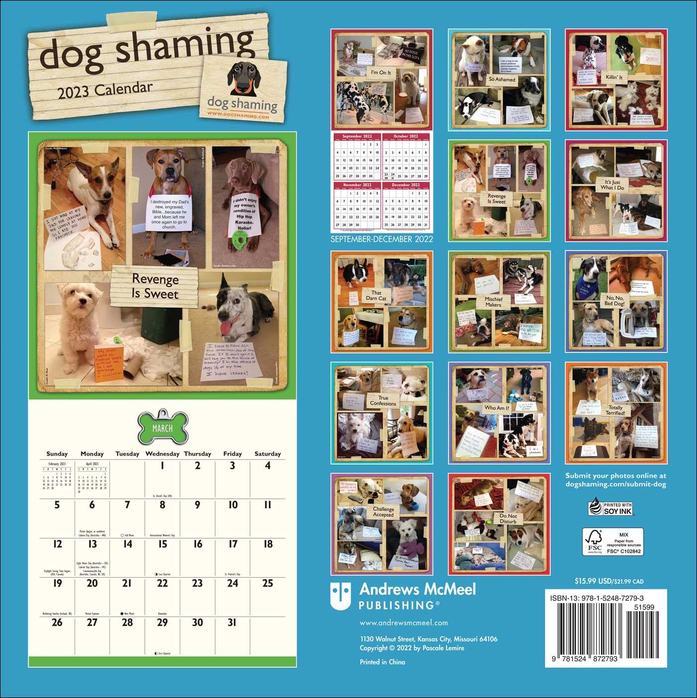 Dog Shaming 2023 Wall Calendar - Calendars.com