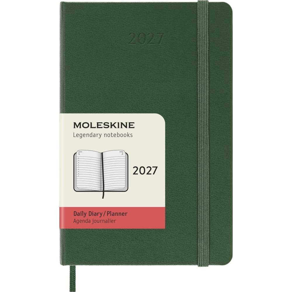 image Moleskine Myrtle Green Pocket Hard Cover 2027 Daily Planner Main Product Image