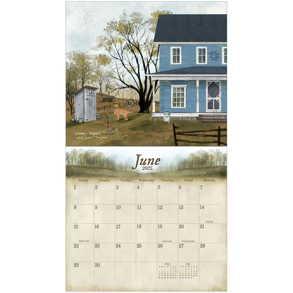 Road Home by Billy Jacobs 2025 Wall Calendar