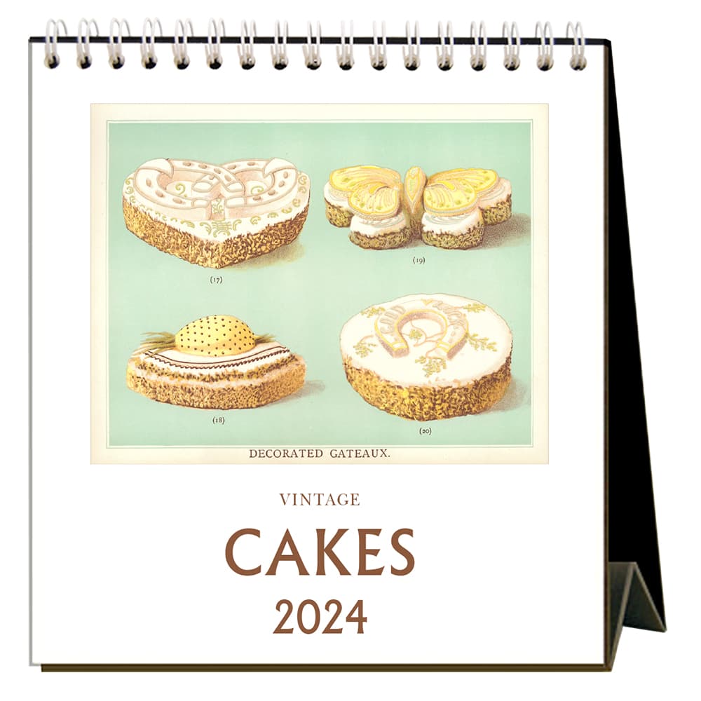 Cakes 2024 Easel Desk Calendar