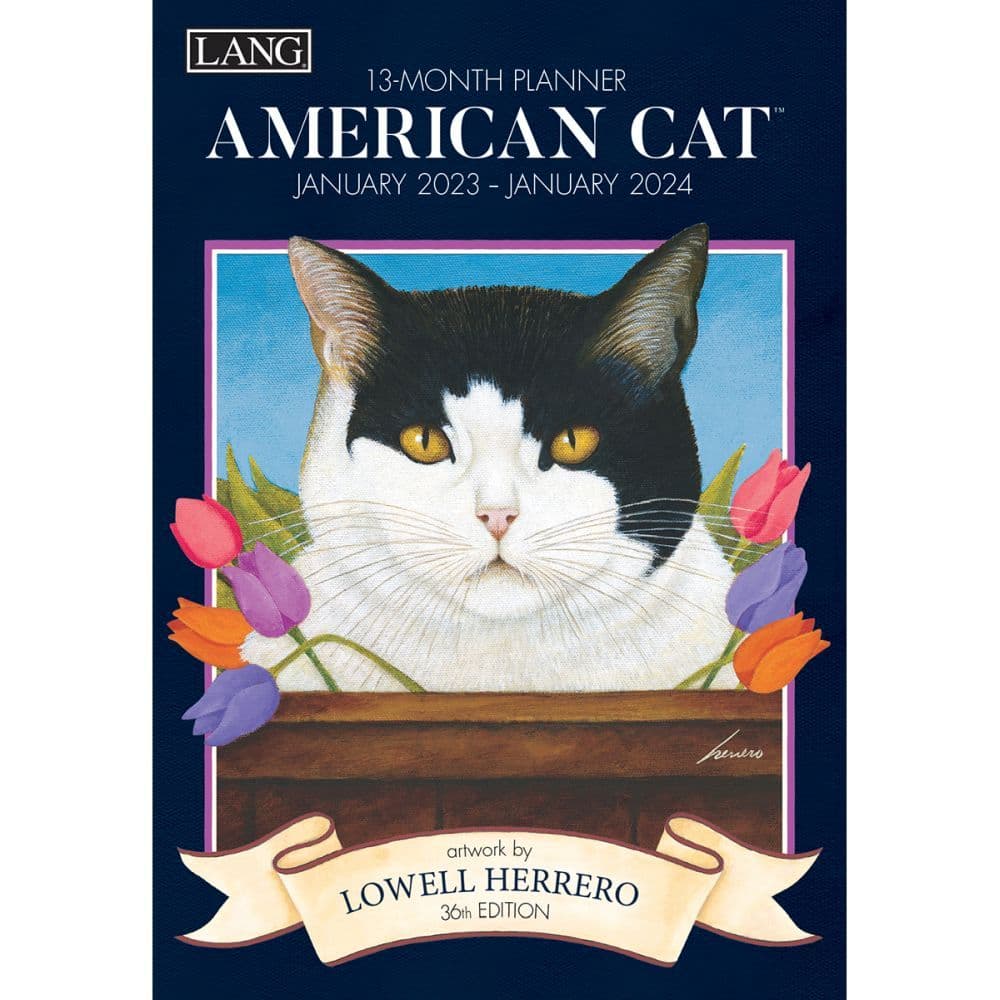 American Cat 2023 Monthly Planner by Lang Calendars For All