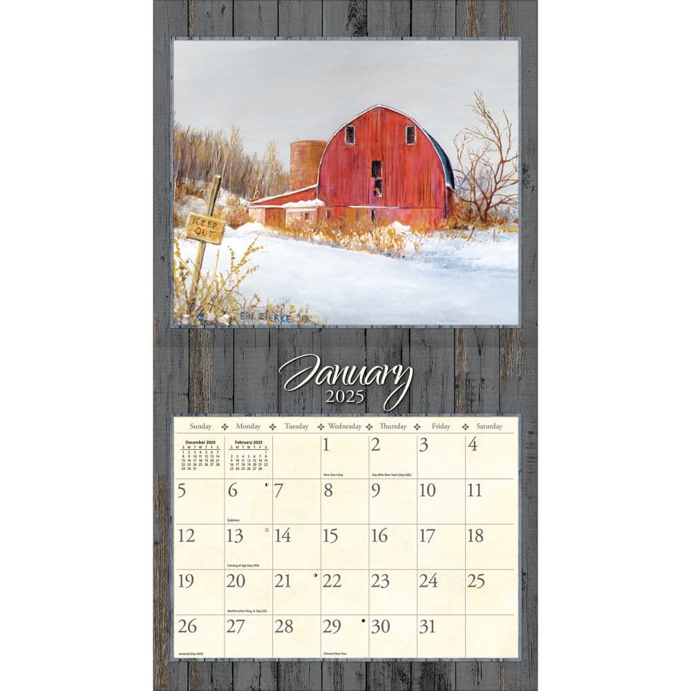 On the Farm by Bill Zierke 2025 Wall Calendar Second Alternate Image width=&quot;1000&quot; height=&quot;1000&quot;