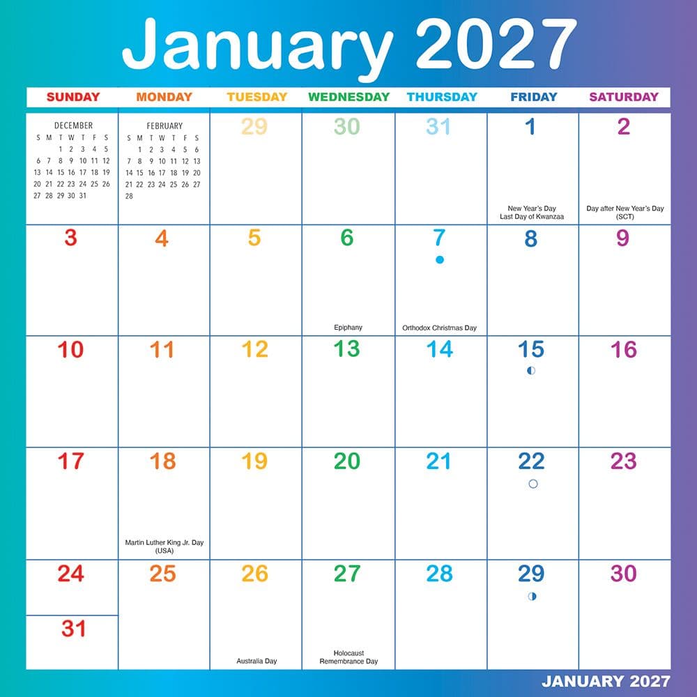 Rainbow Magic Grip 2027 Wall Calendar Fourth Alternate Image