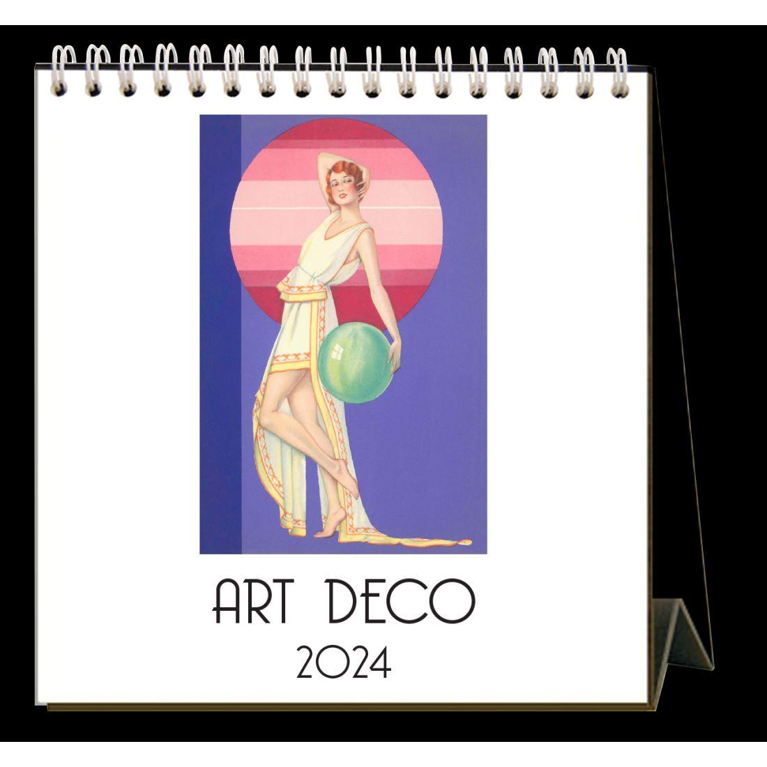 Art Deco 2024 Easel Desk Calendar