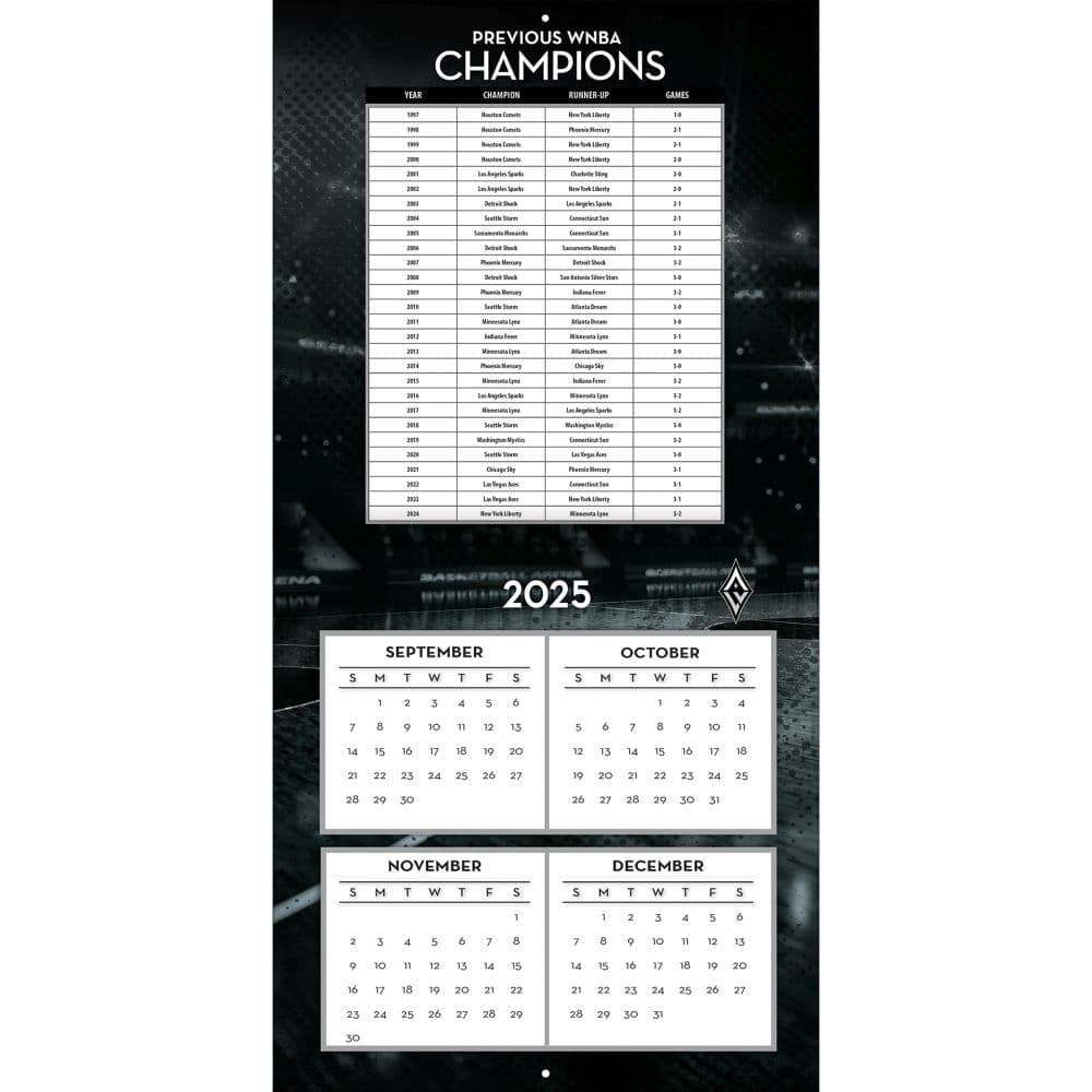 Las Vegas Aces 2026 Wall Calendar Second Alternate Image