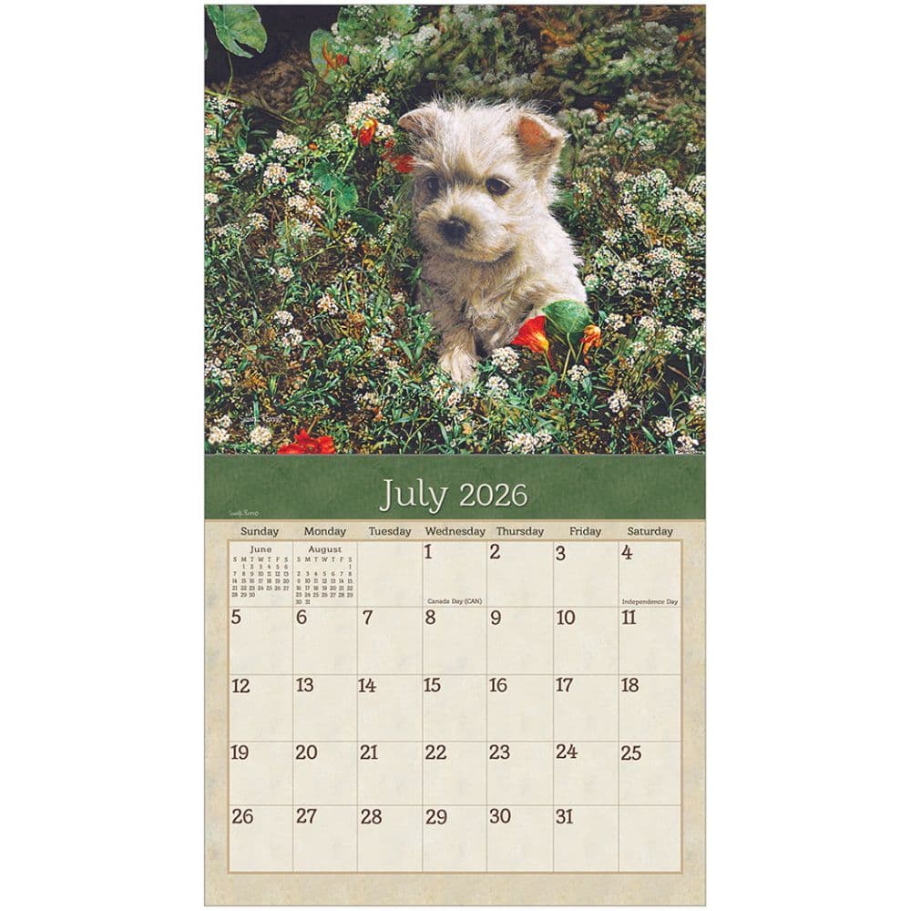 Puppies by Sueellen Ross 2026 Wall Calendar Second Alternate Image