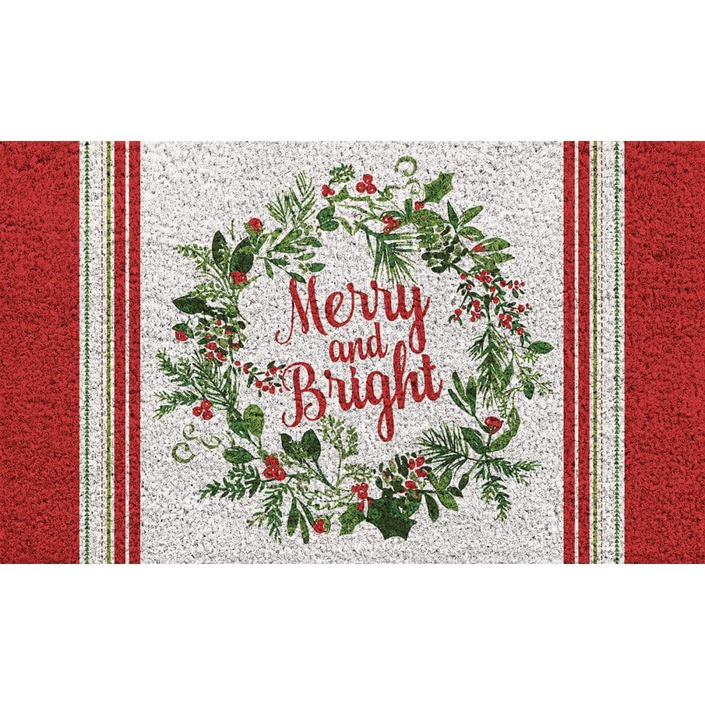 Christmas Greens Coir Small Doormat
