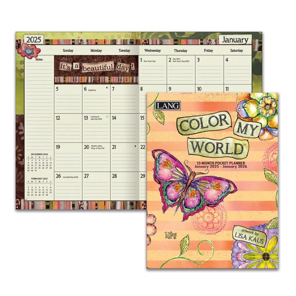 Color My World 2025 Monthly Pocket Planner by Lisa Kaus_ALT1