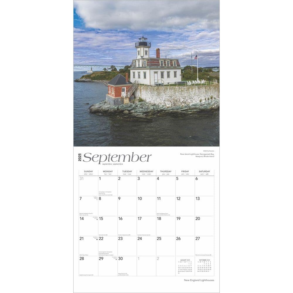 Lighthouses New England 2025 Wall Calendar Third Alternate Image width=&quot;1000&quot; height=&quot;1000&quot;