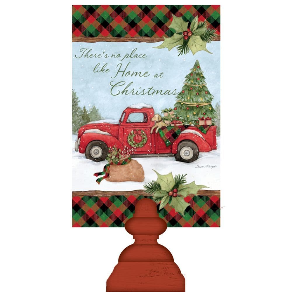 Home for Christmas Pedestal Sign by Susan Winget