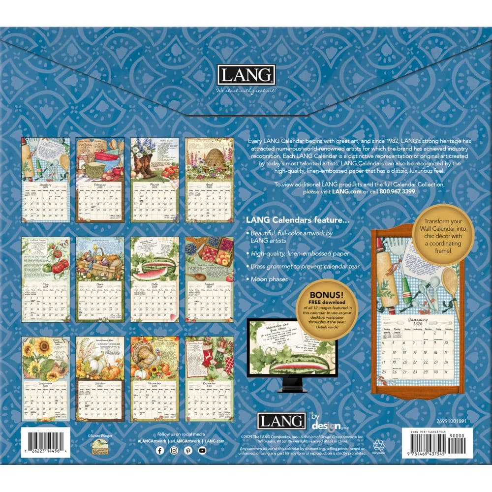 American Kitchen 2026 Wall Calendar by Susan Winget_ALT2