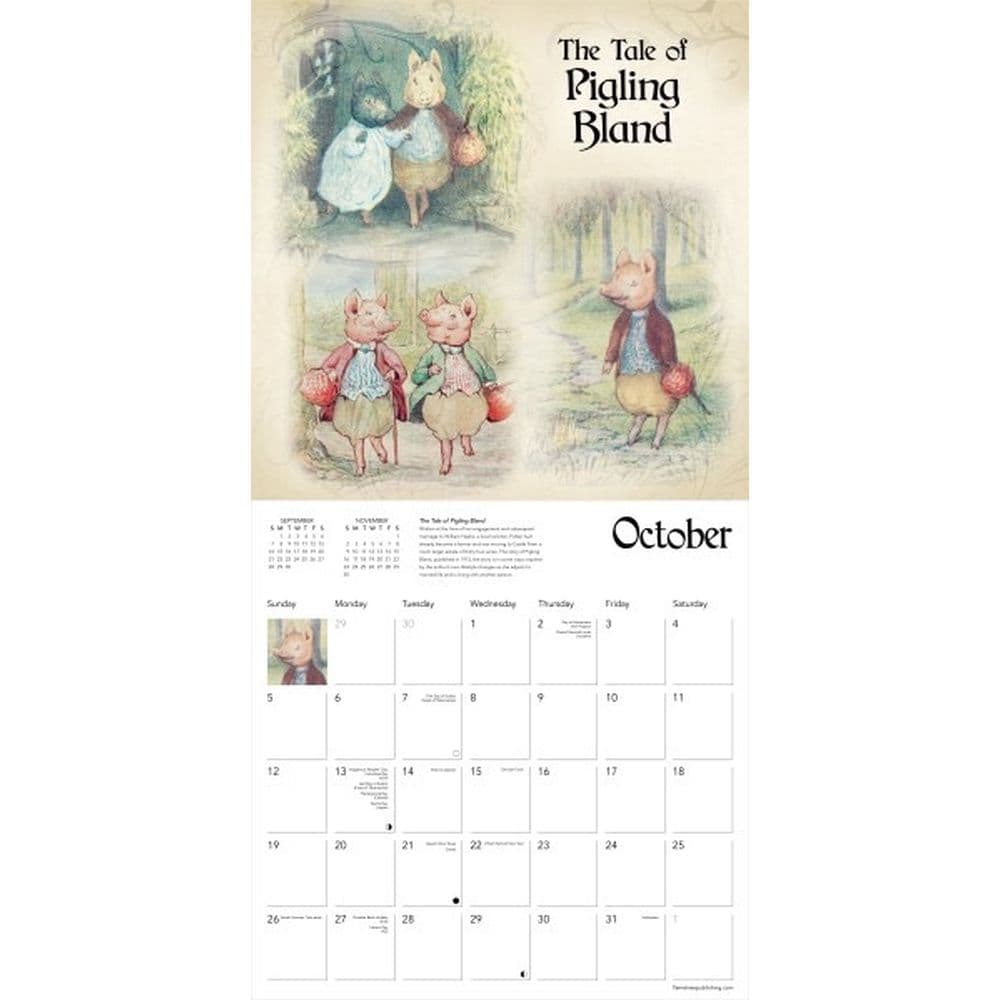 Beatrix Potter Library 2025 Wall Calendar Third Alternate Image