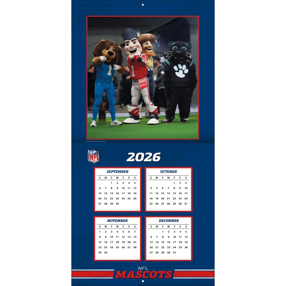 NFL Mascots 2027 Wall Calendar Second Alternate Image