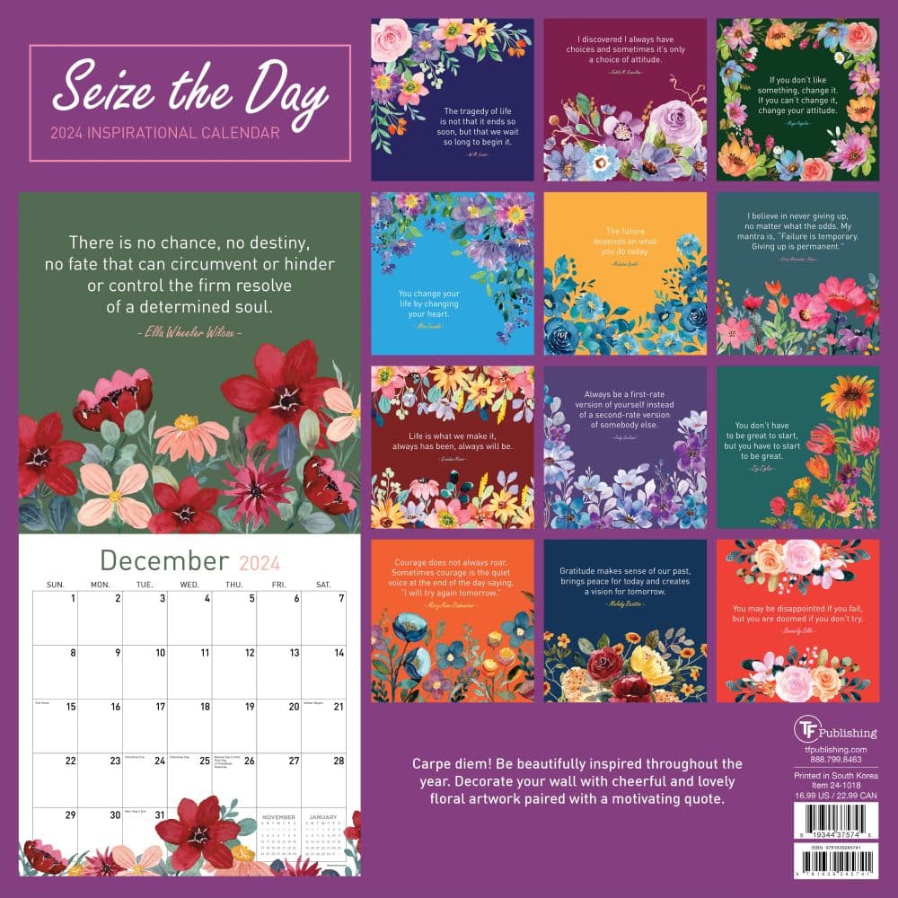 Seize the Day 2024 Wall Calendar First Alternate Image width=&quot;1000&quot; height=&quot;1000&quot;