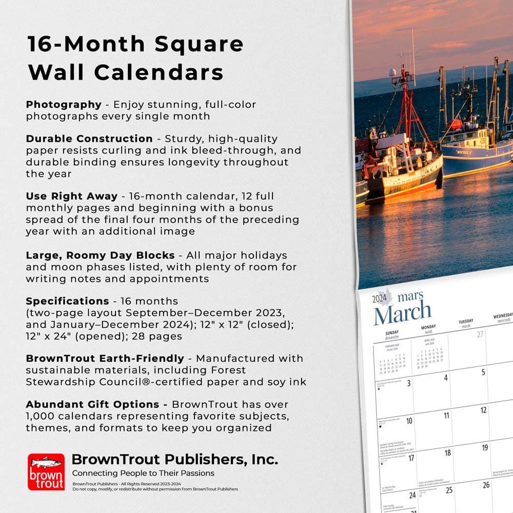 New Brunswick 2024 Wall Calendar features