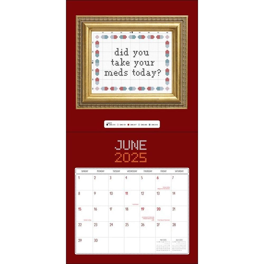 Cross Stitch 2025 Wall Calendar Third Alternate Image width=&quot;1000&quot; height=&quot;1000&quot;