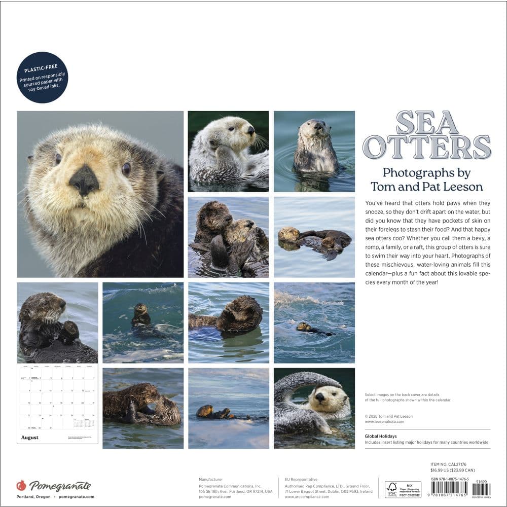 Sea Otters 2027 Wall Calendar First Alternate Image