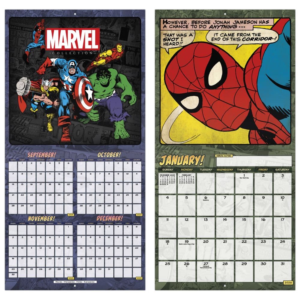 Marvel Comics 2026 Wall Calendar Fifth Alternate Image