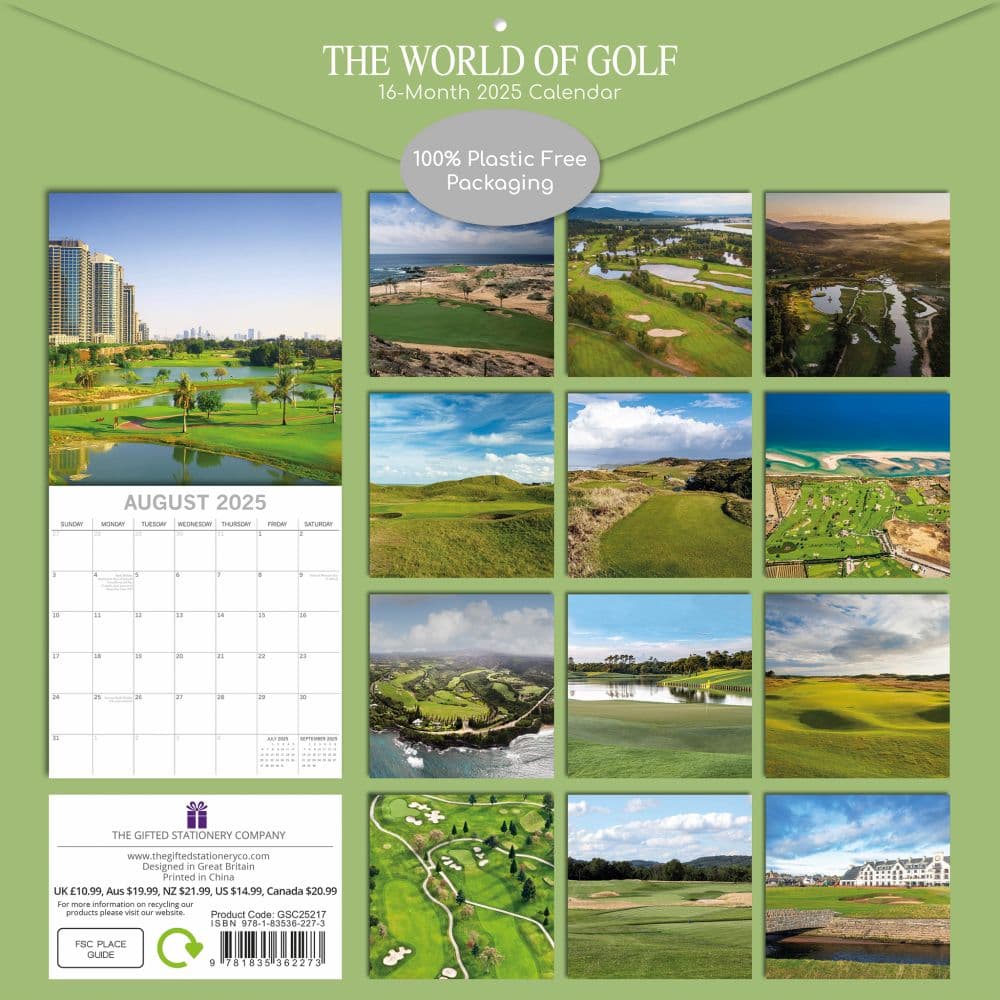 World of Golf 2025 Wall Calendar First Alternate Image width=&quot;1000&quot; height=&quot;1000&quot;