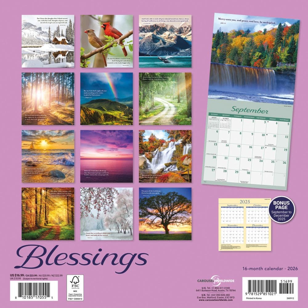 Blessings Special Value 2026 Wall Calendar First Alternate Image