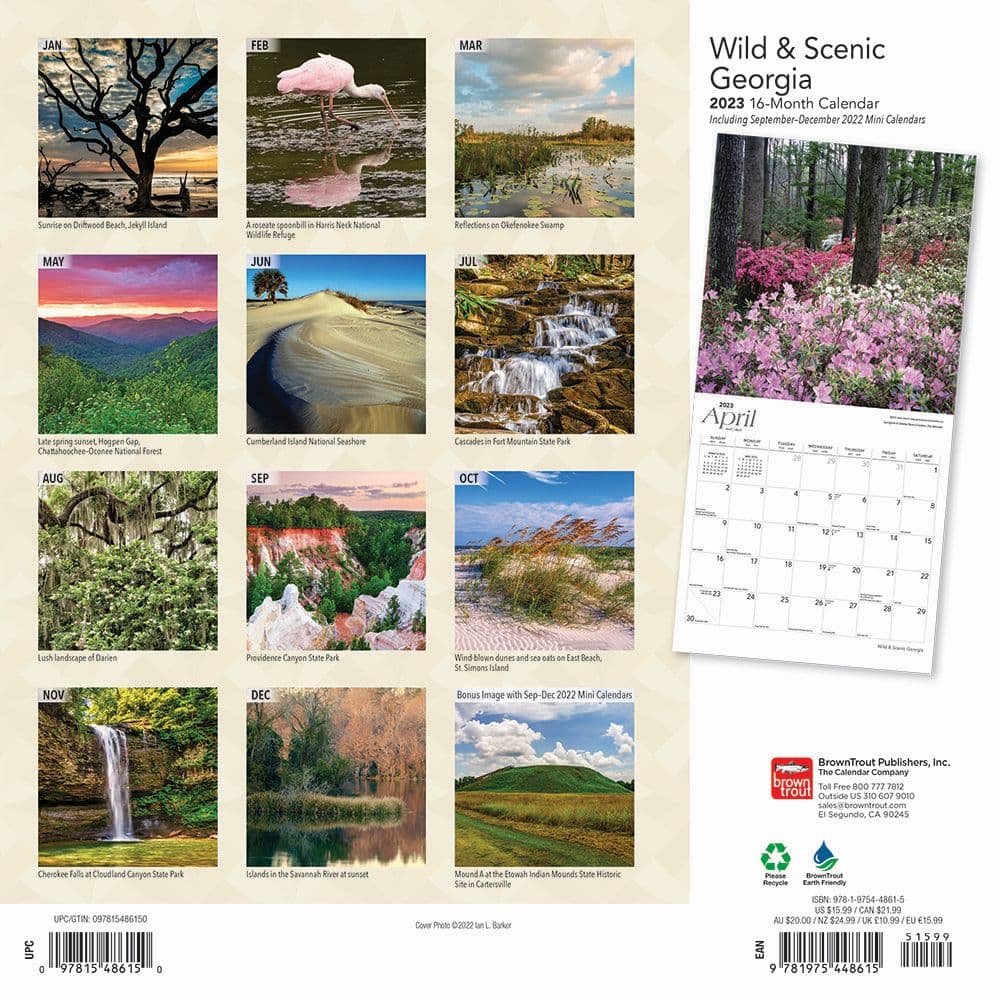 Georgia Wild and Scenic 2023 Wall Calendar - Calendars.com