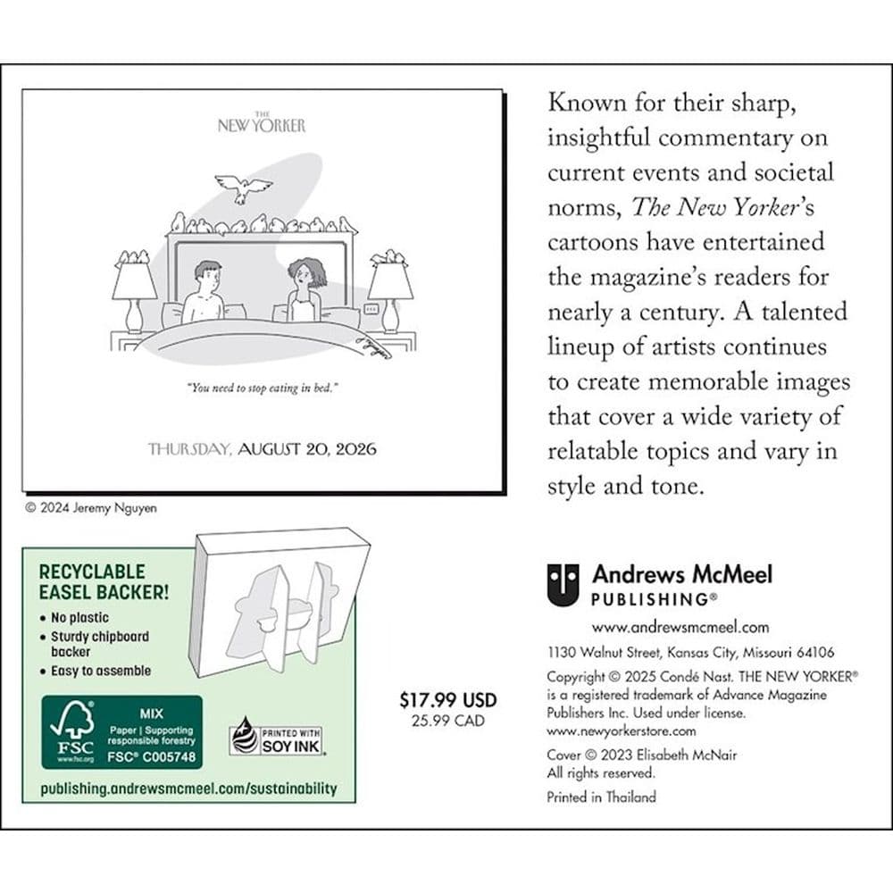New Yorker Cartoons 2026 Desk Calendar First Alternate Image