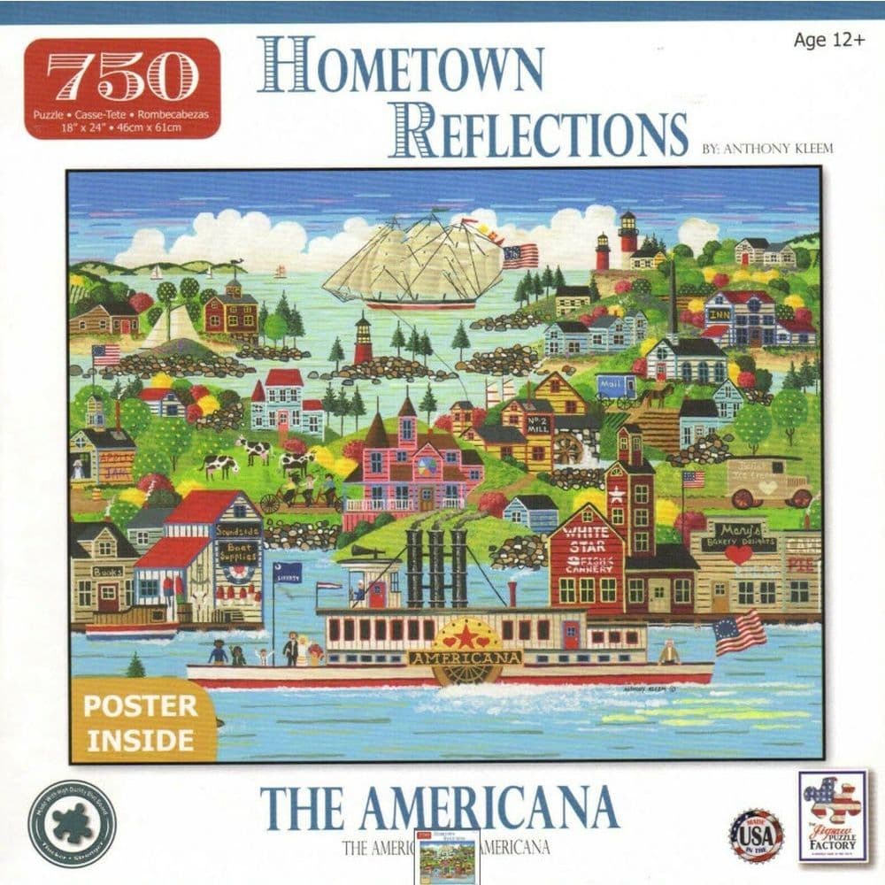 Americana Hometown Reflections 750 Piece Puzzle Main Image