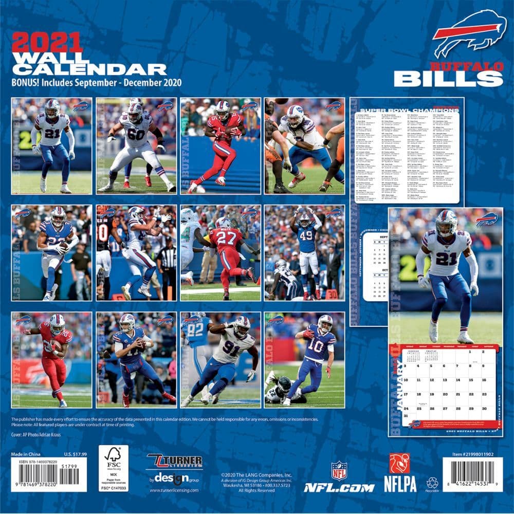 Buffalo Bills Wall Calendar
