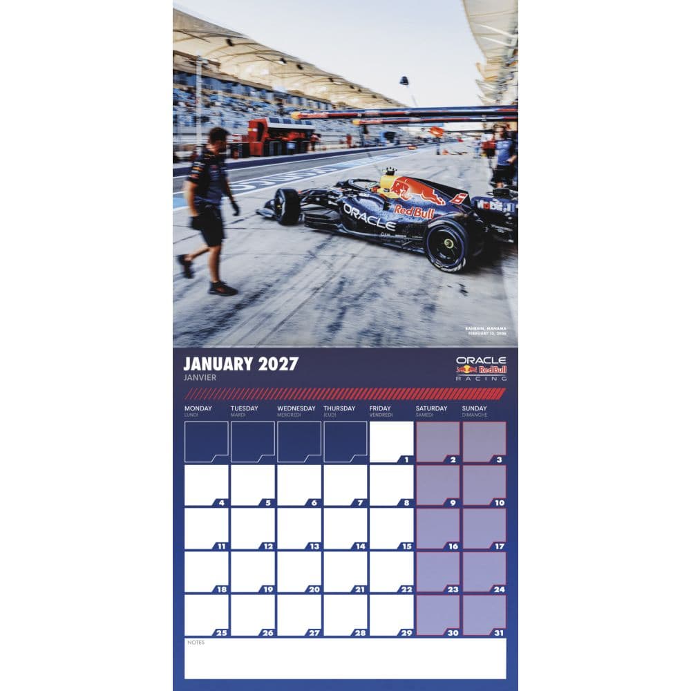 Oracle Red Bull Racing 2027 Wall Calendar Second Alternate Image