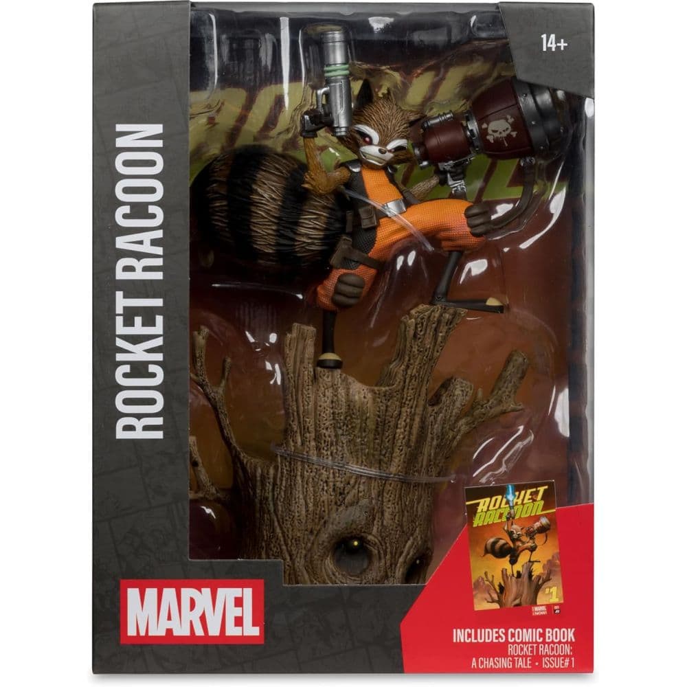 Marvel Collection 1:6 Rocket Raccoon A Chasing Tale Posed Figure Seventh Alternate Image