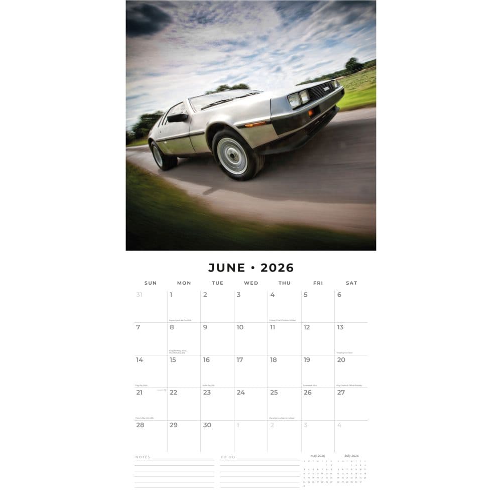 Car Legends 2026 Wall Calendar Second Alternate Image