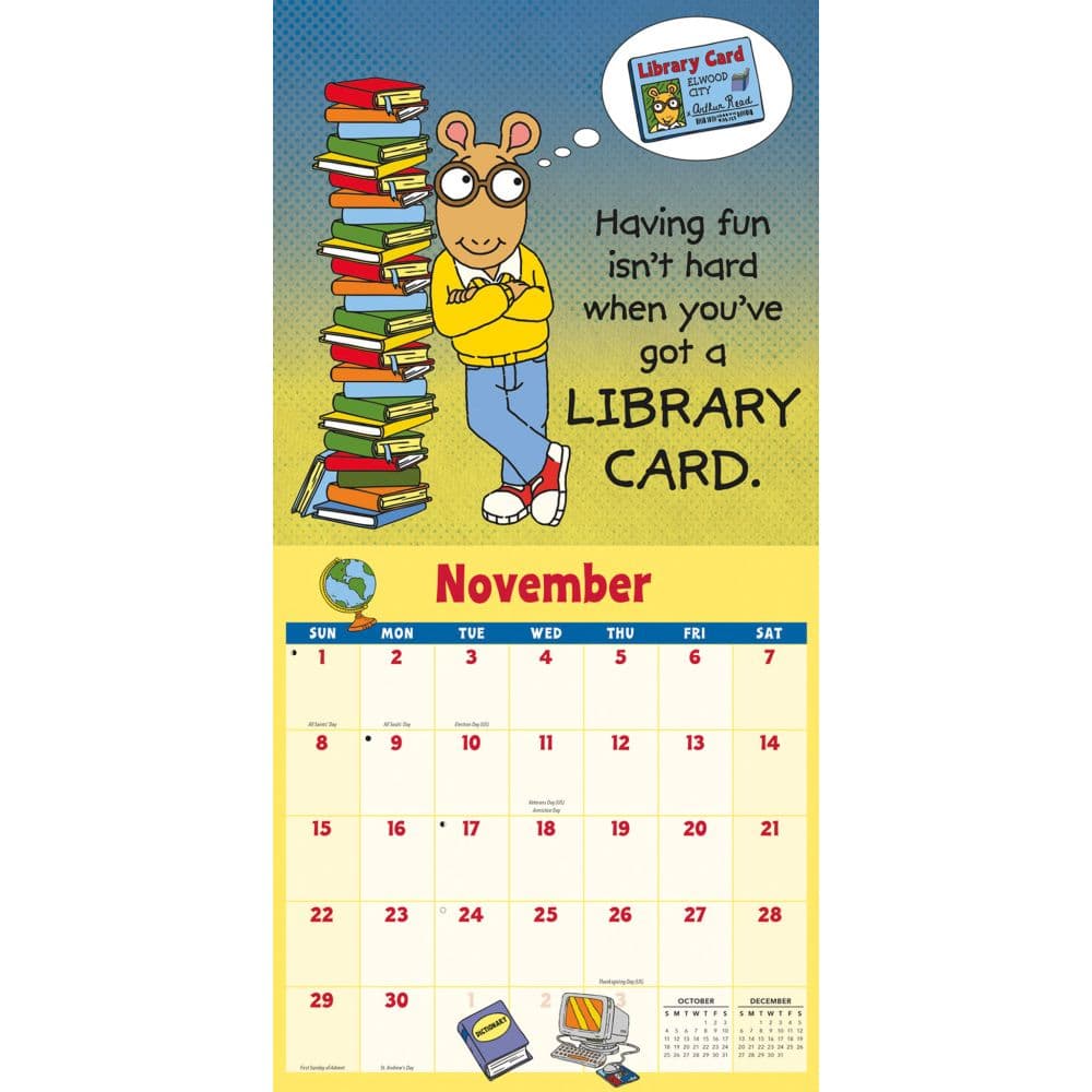 Arthur 2026 Wall Calendar Fourth Alternate Image